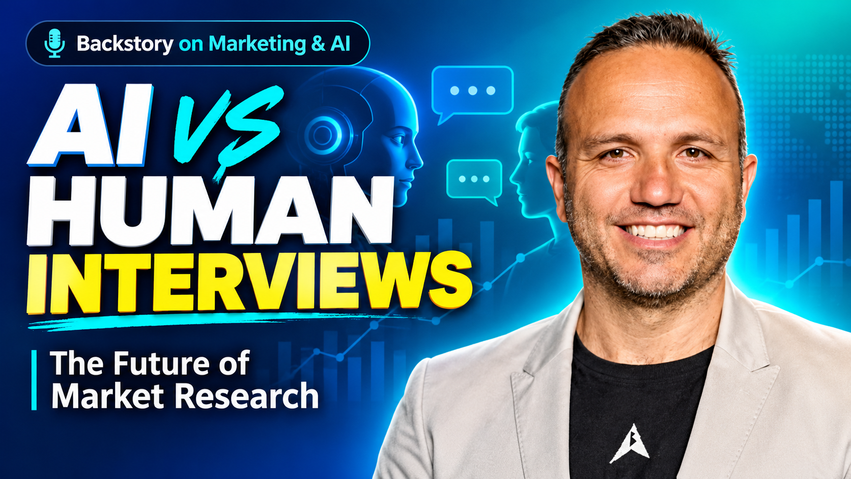 AI enabled Market Research and human interviews discussed on the Backstory on Marketing and AI podcast